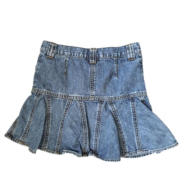 GYMBOREE Blue Adjustable Waist 100% Cotton Denim Jean Skort - Girls 8 - Picture 2 of 6